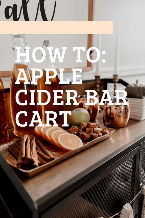 Drink Bars For Parties, Hot Apple Cider Bar Wedding, Apple Cider Wedding Bar, Fall Wedding Apple Cider Bar, Hot Cocoa And Cider Bar, Apple Cider Mimosa Bar, Apple Cider Bar Cart, Apple Cider And Donut Bar, Fall Themed Mimosa Bar