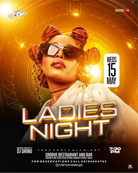 Ladies Night #graphicdesign #graphics #design #ladiesnight #explorepage #nightlife #clubflyer #designinspiration #designeveryday #designgram #exploremore Event Poster Inspiration, Ladies Night Flyer, Instagram Ladies, Logo Design Video, Club Poster, Birthday Flyer, Black Spray Paint, Flyer And Poster Design, Club Flyers