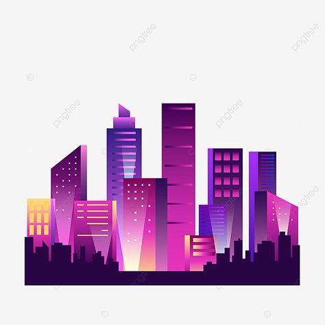 Cityscape Illustration Vector, City Silhouette Illustration, Futuristic City Illustration, Cyberpunk Vector, Neon Silhouette, Dark Building, Cyberpunk Illustration, Buildings Illustration, Urban Illustration