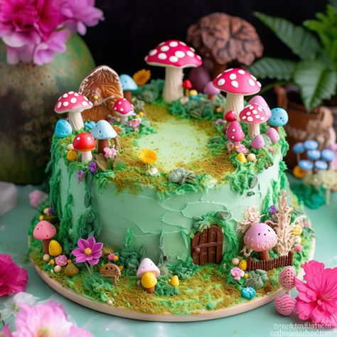 Enchanting Edibles: 10 Magical Fairy-Themed Birthday Cakes for a Whims – MixxiiArt Cake Fairy Birthday, Enchanted Garden Birthday Cake, Fairies Birthday Cake, Enchanted Fairy Garden Cake, Woodland Fairy Birthday Cake, Fairy Unicorn Cake, Fairy Garden Cakes, Whimsical Cakes Birthday, Fairy Garden Cake Ideas