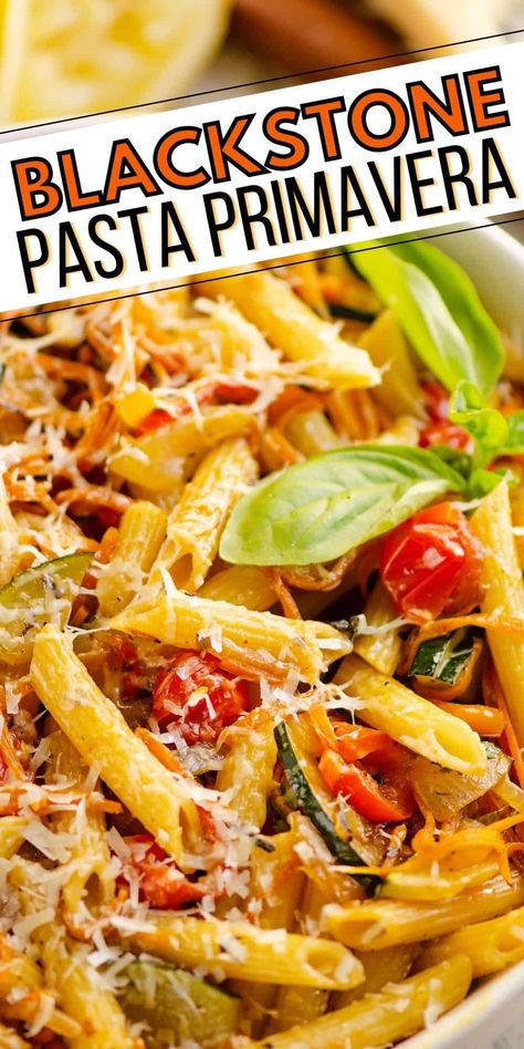 Lemon Parmesan Pasta, Outdoor Griddle Recipes, Dinner Ideas For Family, Monday Recipes, Outdoor Cooking Recipes, Quick Pasta Recipes, Cooking Stone, Healthy Vegetarian Dinner, Griddle Recipes