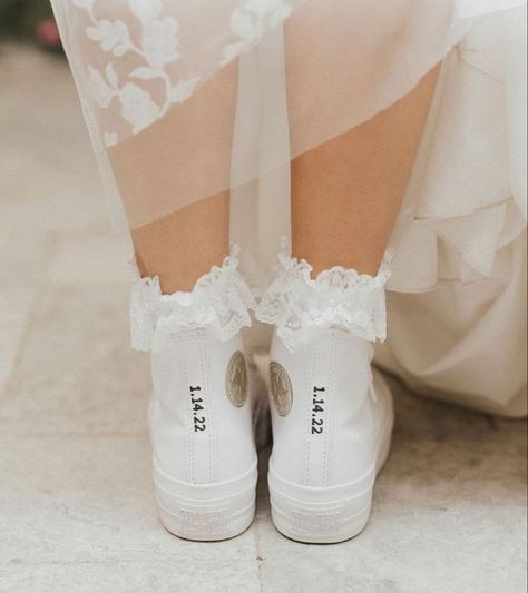 Olivia Cantrell, Bridal Sneakers, Wedding Converse, Wedding Sneakers, Wedding Clothing, New Smyrna Beach, Plan My Wedding, Future Wedding Plans, Dream Wedding Ideas Dresses