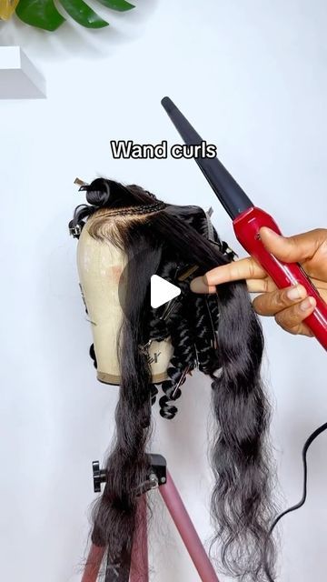 Do you know that wand curls are beginner friendly ? You should try it out.  Save post for later. | Instagram Quick Weave With Wand Curls, Hairstyles With Wand Curls, Wand Curls On Straight Wig, Wand Curls On Curly Wig, Wand Curls On Weave Side Part, Wand Curls Frontal Wig, How To Wand Curl Your Hair, Different Types Of Curls With Wand, Small Wand Curls Black Women