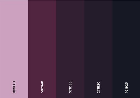 Dark Purple And Black Color Palette, Purple And Black Color Scheme, Dark Purple Pallet, Lilac And Black Color Palette, Color Palette Dark Pink, Pink Goth Color Palette, Black Pink Colour Palette, Purple And Black Colour Palette, Pink Purple Black Color Palette