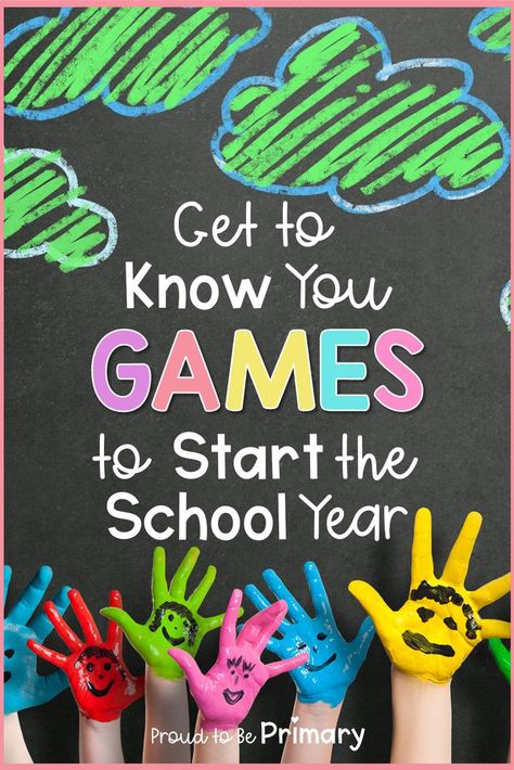 Set a friendly tone in your classroom with these 30 "Get to Know You" games for kids that are perfect for back to school or when welcoming a new student. These icebreaker activities are great for elementary school community and team building, as well as practicing social skills, #backtoschool #gettoknowyougames #communitybuilding #socialskills #socialemotionallearning #icebreaker Icebreaker For Kindergarten, Get To Know You Games Elementary School, Elementary Getting To Know You Games, Getting To Know Kindergarten Students, Classroom Icebreakers Elementary Fun Activities, Getting To Know You Activities For Preschool, Activities To Welcome New Students, Elementary Introduction Activities, Student Connection Activities