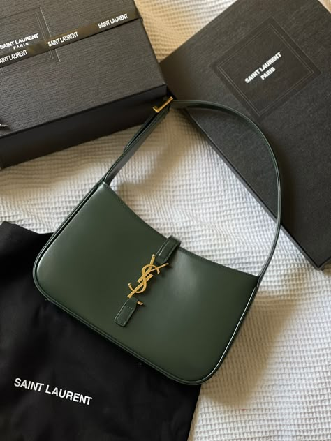 Ysl Bag Green, Ysl Green Bag, Green Bag Aesthetic, Green Wallet, Green Bags, My Style Bags, Aesthetic Bags, Luxury Bags Collection, Dream Bags