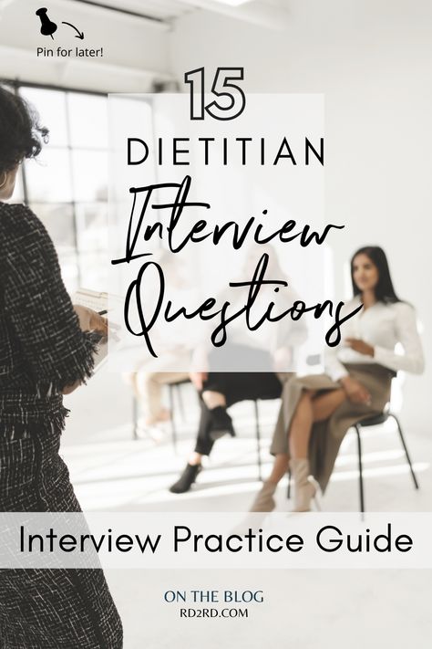 Pin Description: Are you becoming a dietitian? Or maybe you’ve been a nutritionist for years, but are jumping back in the job market? In this post, find dietitian interview questions that will help you prepare for your job interview in the nutrition field! Dietitian Career, Best Interview Questions, Client Experience, Nutrition Coach, Best Answer, Soft Skills, Blog Article, Job Hunting, Interview Questions