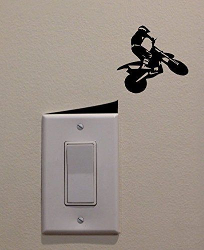 Light Switch Decal, Motocross Racer, Switch Decals, Wall Decals Living Room, Light Switch Sticker, Creative Wall Painting, Diy Gifts To Sell, Hotel Room Design, Wall Painting Decor