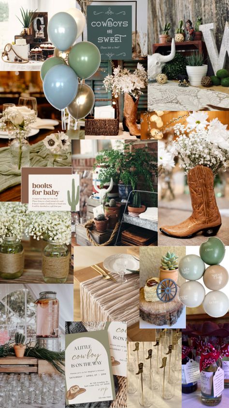 Vintage Cowboy Baby Shower Ideas, Western Boy Baby Shower Ideas, Western Boho Baby Shower Ideas, Little Cowboy Baby Shower Ideas, Western Baby Shower Ideas For Boys, Baby Shower Western Theme, Cowboy Baby Shower Ideas, Country Baby Shower Ideas, Southwestern Baby Shower