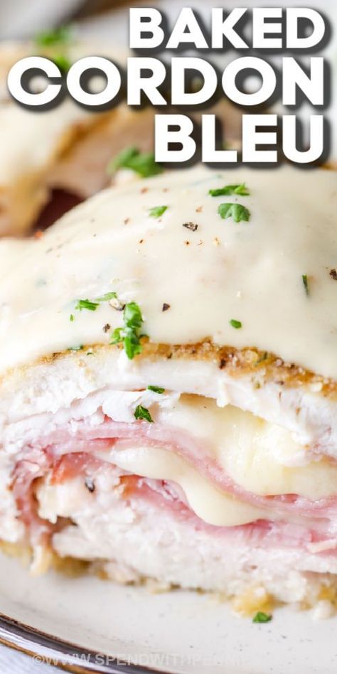 Creamy Dijon Sauce, Grilled Quesadilla, Baked Chicken Cordon Bleu, Easy Chicken Cordon Bleu, Creamy Dijon, Cordon Bleu Recipe, Dijon Sauce, Chicken Cordon Bleu Recipe, Cordon Blue