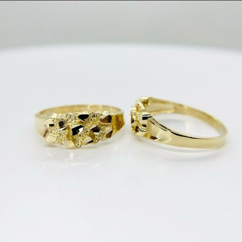 Brand New! Amazing Quality! Nugget Rings Women, Gold Nugget Ring Women, Nugget Rings Gold, Womans Rings, Nugget Rings, Senior Rings, Gold Nugget Ring, Dream Rings, Engraved Wedding Rings