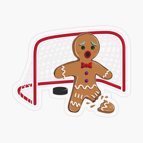 Christmas Hockey, Ice Hockey Goalie, Hockey Christmas, Christmas Gift For Men, Christmas Gingerbread Man, Gift Ide, Hockey Humor, Christmas Gingerbread Men, Hockey Goalie