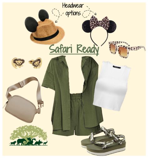 Disneybound Group Outfits, Disneybound Outfits Casual Plus Size, Jollywood Nights Outfit Ideas, Jungle Cruise Inspired Outfit, Animal Kingdom Safari Outfit, Animal Kingdom Inspired Outfits, Animal Kingdom Outfit Ideas Women, Disney Safari Outfit, Disneybound Animal Kingdom