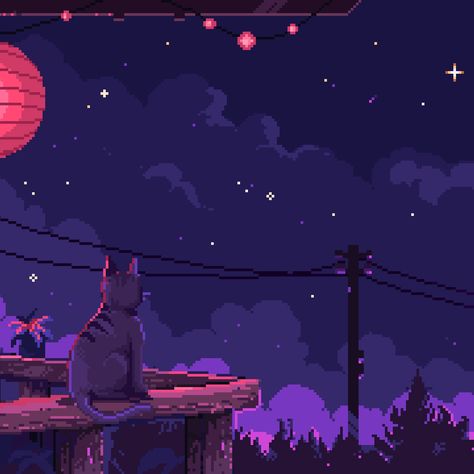 SUDIO on Behance Background Cat, Cat Wallpaper, Pixel Art, Gif, Stars, Red, Anime, Art