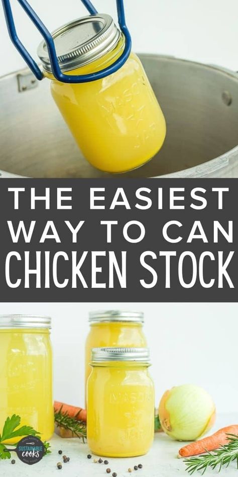 Canning Chicken Broth is an amazing way to preserve this amazing staple of so many homemade recipes. Homemade broth is a very simple, sustainable, and affordable process! Pressure Canning Bone Broth, Canned Chicken Broth Recipes, Canning Homemade Chicken Broth, Pressure Canning Chicken Broth, Canning Chicken Stock Water Bath, How To Can Chicken Broth, Canning Chicken Broth Water Bath, Canning Broth Water Bath, Canning Broth