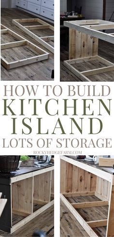 Storage With Seating, Rustic Farmhouse Kitchen Island, Build A Kitchen Island, General Store Counter, Antique General Store, Build A Farmhouse, Diy Rustic Farmhouse, Farmhouse Kitchen Island, Rustic Farmhouse Kitchen