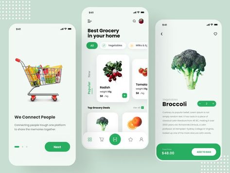 Grocery mobile app design Drone Logo, Ux Design Mobile, Ux Inspiration, Wireframe Design, Groceries App, Application Mobile, Organic Farm, Mobile App Ui, Application Design