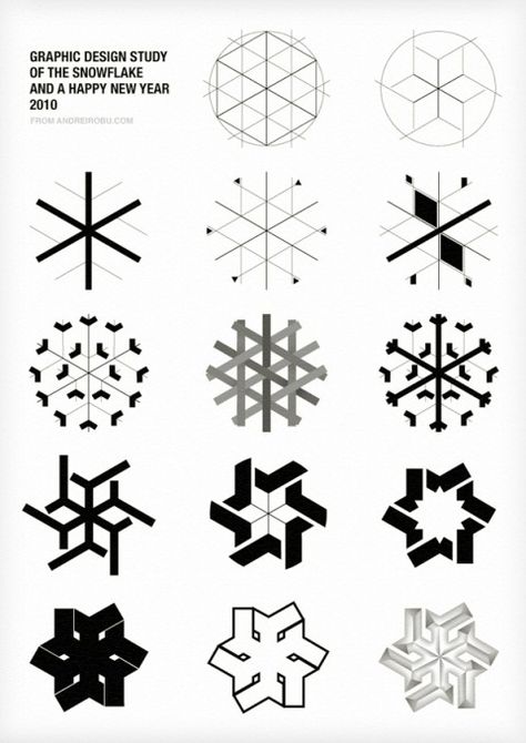 Graphic Design Study of the Snowflake by Andrei D. Robu. (wrapping inspiration) Snow Images, Graphic Design Images, Zentangle Patterns, 로고 디자인, History Design, Christmas Design, Interior Design Trends, Graphic Design Logo, Grafik Design