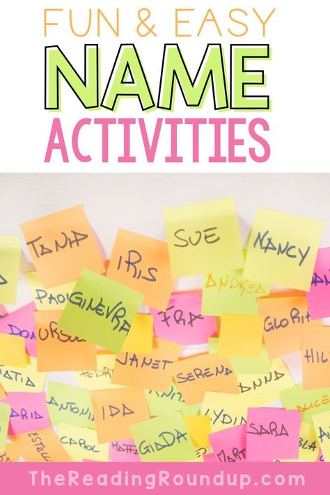 Recognizing Name Activities, Identifying Names Preschool, Preschool My Name Activities, Learning Name Games Preschool, First Grade Name Activities, Name Study Preschool, Names Activities Kindergarten, Name Activities First Grade, Names Preschool Activities