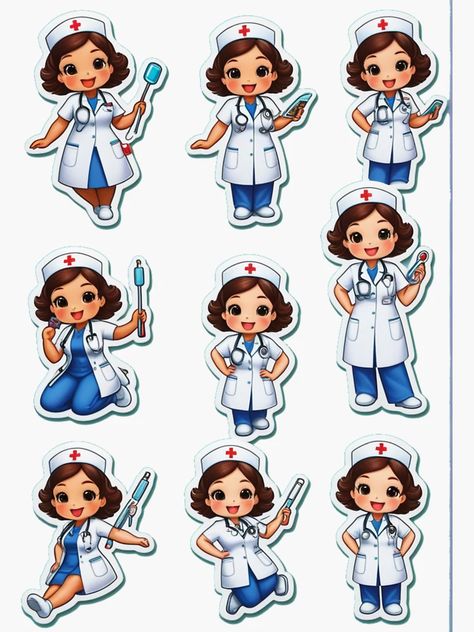 Nurse Collage, Nurse Clip Art, Colorful Scrapbook, Nurse Stickers, Nursing Student, Free Clip Art, Scrapbook Stickers, Nursing Students, Printable Stickers