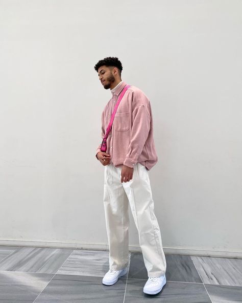 Soyevan on Instagram: “Pink pastel for day ☀️🍡” Rapper Fits, Creamy Outfit, Aesthetic Male Outfits, Trendy Boy Outfits, Spring Outfits Men, Pastel Outfit, Dope Outfits For Guys, Mens Trendy Outfits, Aesthetic Fits