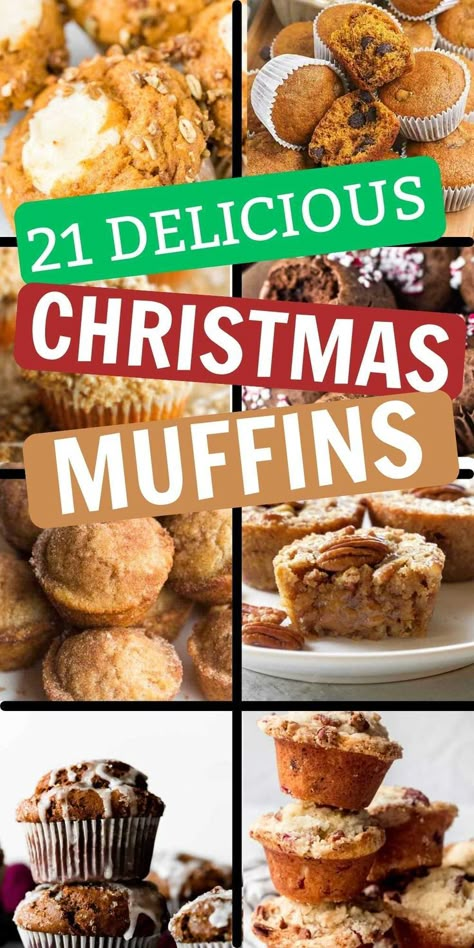 Are you ready to spread some holiday cheer with some delicious Christmas muffins? These 21 Christmas Muffins are perfect for the holidays. These Christmas Muffins are quick and easy and some of our favorites. You can easily make these muffins with simple ingredients to enjoy all holiday season. #christmasonadime #christmasmuffins #muffins #christmasbreakfast Mini Muffin Christmas Treats, Muffin Gift Ideas, Christmas Brunch Muffins, Christmas Muffins Recipes Easy, Christmas Muffins For Kids, Christmas Breakfast Baked Goods, Muffin Recipes Christmas, Holiday Mini Muffins, Muffins For Christmas