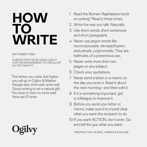 David Ogilvy, Essay Prompts, Professional Writing, Type Of Writing, Writing Inspiration Prompts, Short Words, Writing Challenge, College Essay, Book Writing Tips