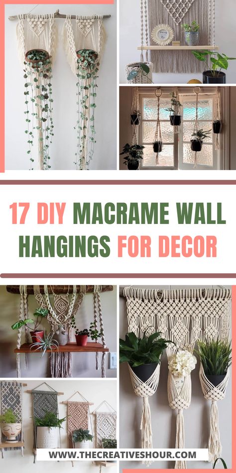 Diy Macrame Wall Hanging Planter, Macrame Wall Hanging Diy Tutorials How To Make Plant Hangers, Flat Wall Macrame Plant Hanger, Macrame Plant Hanger Decor Ideas, Flat Macrame Plant Hanger, Macrame With Beads Plant Hangers, Free Macrame Patterns Wall Shelves, Macrame Modern Wall Hanging, Diy Wall Art Macrame