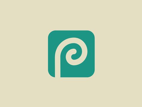 Letter P Logo / Teal Logo / Square Logo / Technology Logo / Photopea... Nautilus Logo, Spiral Logo, Letter P Logo, Logo Technology, Square Background, Examples Of Logos, Square Logo, Nautilus Shell, Spiral Shape