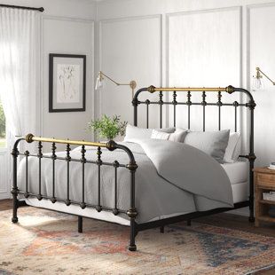 Black Iron Beds, King Metal Bed, Colonial Bedroom, Wrought Iron Bed Frames, Black Metal Bed, Spindle Bed, Wrought Iron Bed, Bed Metal, Iron Bed Frame