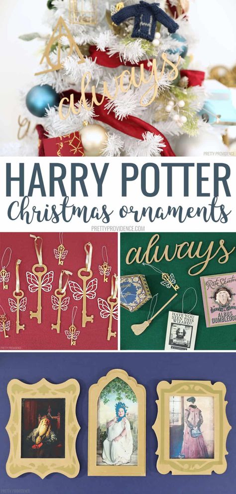 Harry Potter Christmas Tree Diy, Yule Festival, Harry Potter Christmas Tree Ideas, Diy Harry Potter Christmas Ornaments, Deco Noel Harry Potter, Harry Potter Christmas Gifts, Diy Harry Potter Crafts, Harry Potter Groups, Harry Potter Christmas Ornaments