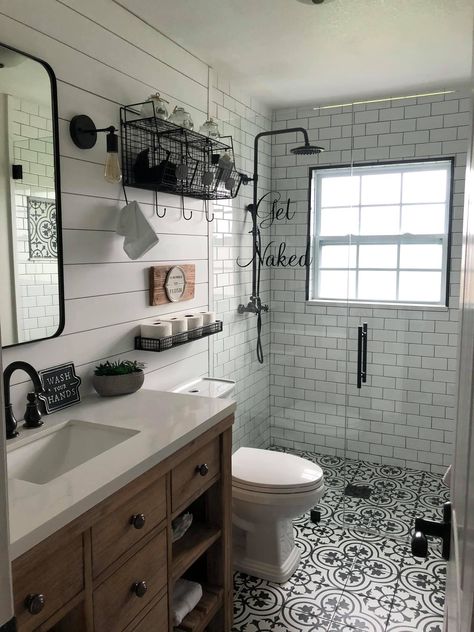 Bathroom Remodel Plans, Small Full Bathroom, Full Bathroom Remodel, Bathroom Farmhouse Style, Bathroom Redesign, Small Bathroom Makeover, Bathroom Remodel Designs, Bathroom Remodel Shower, Remodel Bathroom