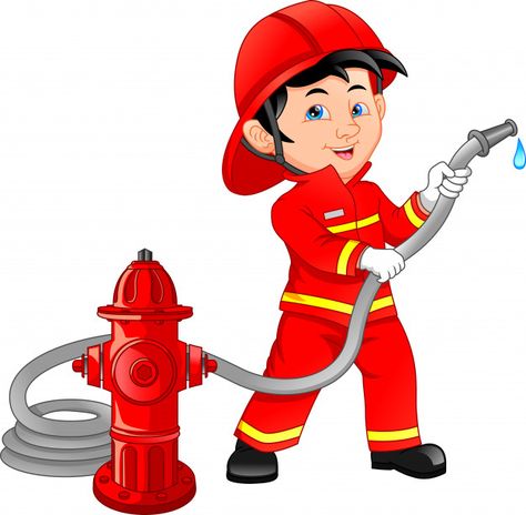 Young boy wearing fire fighter cartoon Premium Vector | Premium Vector #Freepik #vector #people #water #man #cartoon Fire Fighter Cartoon, Community Helpers Printables, Avengers Party Decorations, Community Helpers Preschool Activities, Fire Man, Firefighter Birthday, Wall Stickers Animals, Man Cartoon, Avengers Party