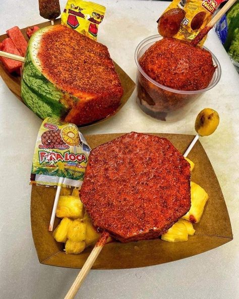 Mexican Fruit Cups Chamoy, Mexican Snacks To Sell, Mexican Antojitos, Mexican Snack Foods, Mexican Treats, Mexican Snacks, Closed Today, Mexican Street Food, Mexican Dessert Recipes