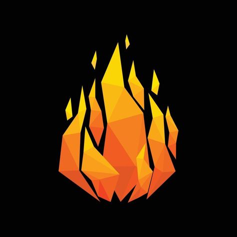 Abstract flame triangle geometric design. Vector illustration Geometric Vector Illustration, Fire Vector Illustrations, Fire Illustration Design, Fire Geometric, Flame Animation, Geometric Illustration Design, Flame Illustration, Triangle Illustration, Fire Abstract