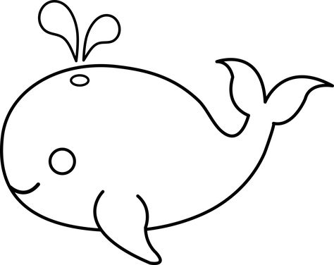 Whale Clip Art, Whale Outline, Fish Outline, Whale Coloring Pages, Art Outline, Baby Applique, Elephant Applique, Baby Whale, Cute Whales