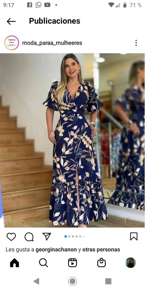 Vestidos con estampado elegante para mujeres de 40 años - Elegant printed dresses for women over 40 Printed Dresses For Women, Cute Formal Dresses, 2piece Outfits, Girls Dresses Sewing, Gowns Dresses Elegant, Fashion Illustration Dresses, Designer Dresses Casual, Ball Gowns Evening, Printed Dresses