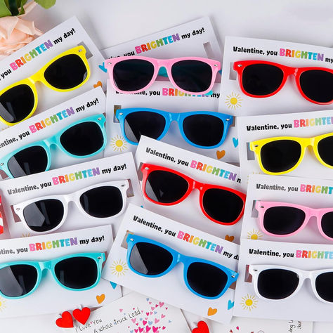 Valentines Day Gifts for Kids- 12 Pack Valentines Cards with Sunglasses-Valentine Sunglasses Favor for Boys Girl , Valentine Exchange Gifts, Valentine School Classroom Party Supplies #earnscommissions Sunny D Valentines, Boys Valentine Card Ideas, Sunglass Valentines For Kids, Sunglasses Valentines Ideas, Valentines Day Exchange Ideas For Kids, Valentine’s Day Favors For Kids, Sunglasses Valentine Printable Free, Boy Valentines Ideas For School, Valentines For Boys To Give At School