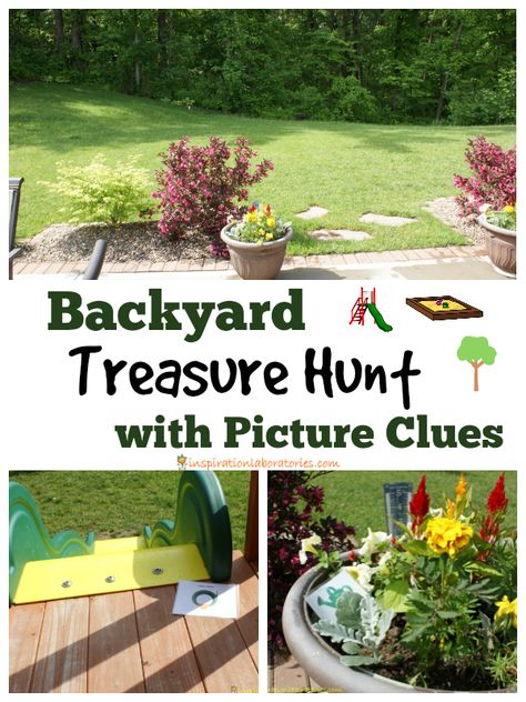 Backyard Treasure Hunt with Picture Clues. This is the perfect activity for a Memorial Day picnic, 4th of July celebration, or any other summertime get together! #ShareFunshine #ad Treasure Hunt For Preschoolers, Treasure Hunt For Toddlers, Backyard Treasure Hunt, Treasure Hunt Birthday, Memorial Day Picnic, Treasure Hunt For Kids, Treasure Hunt Games, Treasure Hunt Clues, Scavenger Hunt Clues