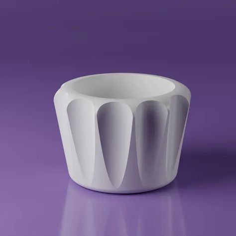 STL file 3D Planter Pot 50・3D printing idea to download・Cults 3d Printed Design, Printing Idea, Planting Plants, Cactus Plant Pots, Perfume Bottle Design, Stone Vase, Candle Making Molds, 3d Lamp, Printed Jewelry