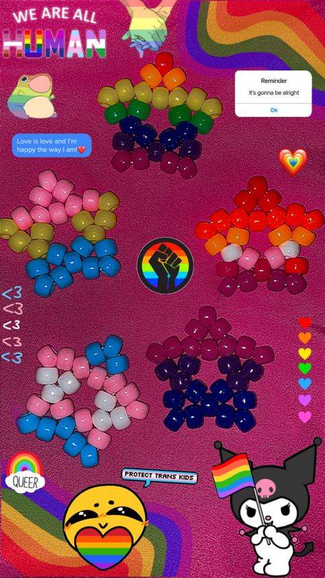 How To Make A Kandi Heart, How To Make Kandi Star Glove, Pride Kandi Stars, Pony Bead Star Patterns, How To Make Kandi Star, Kandi Star Cuff Tutorial, How To Make A Kandi Star, Kandi Heart Tutorial, Kandi Star Ideas