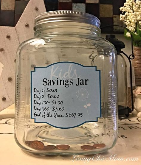 Saving Money Jars, 365 Jar, Money Saving Jar, Coin Jar, Jar Saving, Money Saving Techniques, Savings Jar, Savings Box, Money Jars