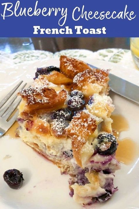 French Toast Sourdough, Blueberry Cheesecake French Toast, Blueberry French Toast Bake, Cheesecake French Toast, Blueberry French Toast Casserole, Overnight French Toast, French Toast Breakfast, Keto Journey, Blueberry French Toast