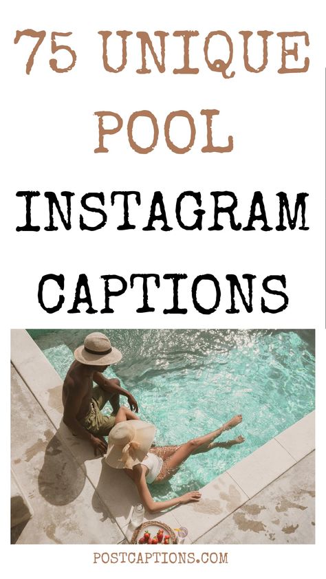 Pool season !!! Time to take all the Instagram photos you’ve been planning all year. To help you out, we’ve put together a list of 75 best pool captions for Instagram. Pool Picture Captions, Pool Pic Captions, By The Pool Captions, Pool Post Instagram, Poolside Instagram Captions, Caption For Swimming Pool Pictures Instagram, Pool Captions For Instagram Baddie, Pool Day Insta Captions, Caption For Pool Pictures