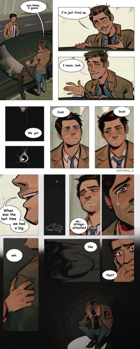 Supernatural Cas X Dean Fanart, Supernatural Comic Art, Supernatural Fanart Destiel, Supernatural Fandom Art, Destiel Art Cute, Spn Gabriel Fanart, Deancas Fan Art, Sastiel Fanart, Destiel Fanart Comic