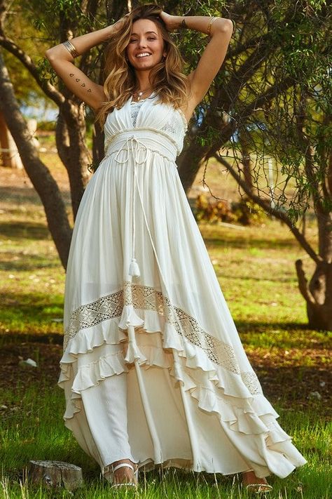 Bohemian Lace Dress, Athena Dresses, Bohemian Summer Dresses, Boho Chique, Charlotte Dress, Boho Dresses Long, Bohemian Mode, Shower Dresses, Moda Boho