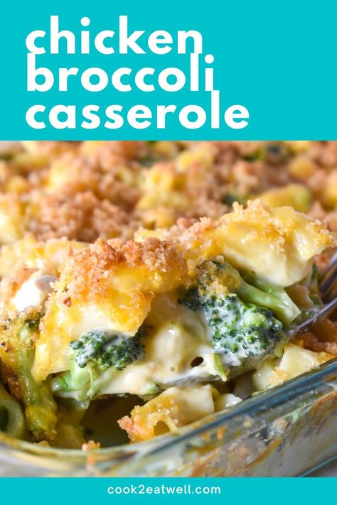 This chicken and broccoli casserole is a delicious, affordable dinner that will feed a crowd. In this recipe, chicken breast, broccoli and macaroni are combined with a creamy, cheesy sauce and topped with crunchy breadcrumbs. Chicken Brockley Casserole, Shredded Chicken And Broccoli Recipes, Broccoli And Chicken Recipes, Chicken And Broccoli Pasta Bake, Affordable Dinner Recipes, Chicken Breast Casserole Recipes, Chicken Breast Casserole, Chicken Broccoli Bake, Recipes Broccoli