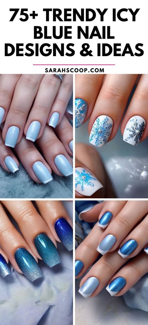 Chill Vibes Only: 10 Icy Blue Nail Designs! 💙❄️ #nailinspo #bluenails #icyblue Ice Blue Nails Designs, Icy Blue Nail Designs, Ice Blue Nail Designs, Icy Blue Nails, Ice Blue Nails, Blue Chrome Nails, Blue Ombre Nails, Navy Blue Nails, Marble Nail Designs