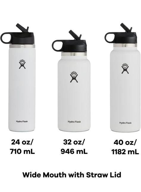 Hydro Flask Wide Mouth Straw Lid https://amzn.to/46MLdiF Hydro Flask 32 Oz, Hydro Flask Bottle, Hydro Flask, Bottle Sizes, Wide Mouth, Flask, Straw, Tumbler, Sports