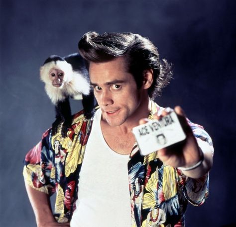 Jim Carrey as Ace Ventura in a great Hawaiian Shirt Funny Movie Characters, Jim Carrey Movies, Ace Ventura Pet Detective, Jake T Austin, Pet Detective, Circus Characters, Ace Ventura, Jean Reno, Character Types